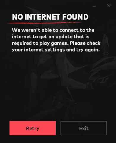 Valorant No Internet