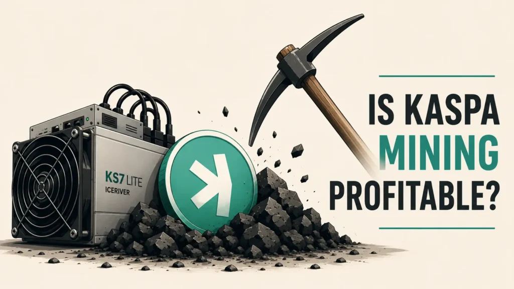 Kaspa ASIC miner illustration showing whether Kaspa mining is profitable